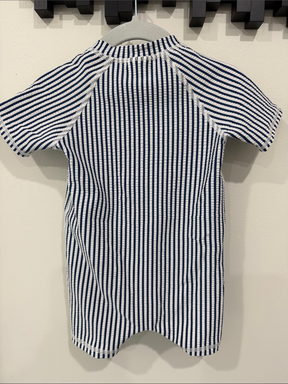 RuggedButts Navy Striped One Piece Swim - Picture 2 of 5